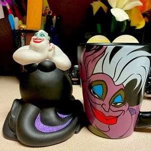 Disney Little Mermaid Ursula Mug and statue